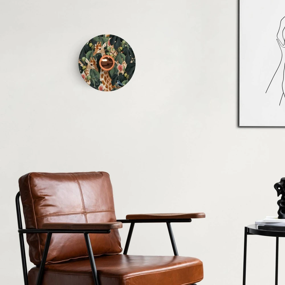 Κλιπ mini επίπεδο κουπέ λαμπαδόσκιτα 'Άγριας Ζώα' Wildlife Whispers, διάμετρος 24 εκατοστών - Κατασκευάζεται στην Ιταλία - Ζώα Καμηλοπαρδάλεις - Creative Cables