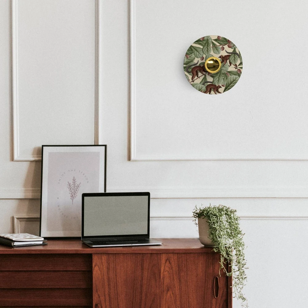 Κλιπ mini επίπεδο κουπέ λαμπαδόσκιτα 'Άγριας Ζώα' Wildlife Whispers, διάμετρος 24 εκατοστών - Κατασκευάζεται στην Ιταλία - Ζώα Λεμούρια - Creative Cables