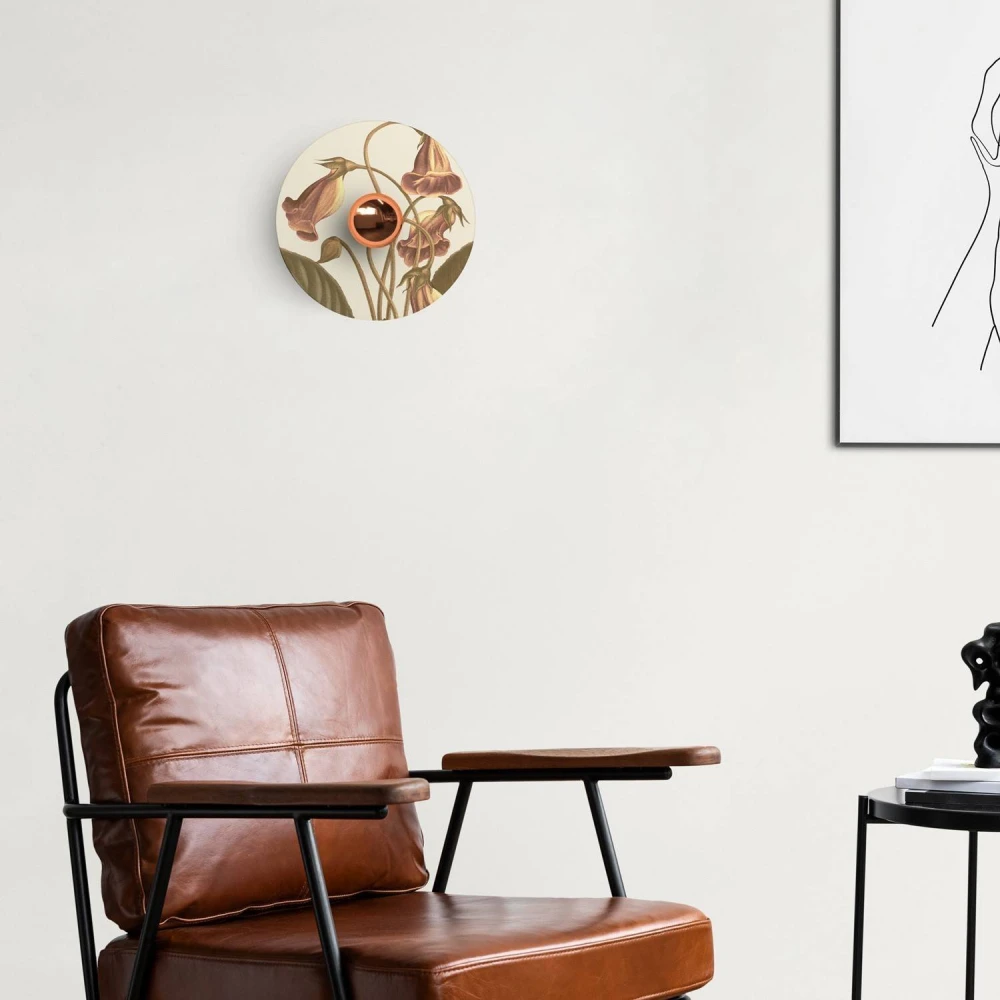 Καπέλο λάμπας Ellepì mini με λουλουδένια σχέδια 'Blossom Haven', διάμετρος 24 εκατοστά - Κατασκευή στην Ιταλία - Βοτανική Γλωξινία - Creative Cables