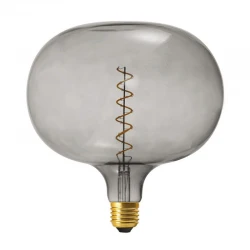 LED Λαμπτήρας Cobble XXL Γκρι, σειρά Pastel, με Σπιράλ Νήμα Filament 4W E27 Dimmable 2100K - Creative Cables