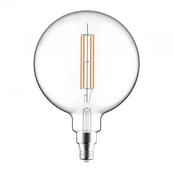 LED Λαμπτήρας Filament Διαφανής XXL Γλόμπος G200 Διπλό Ίσιο Νήμα 11W E27 Dimmable 2700K - Creative Cables