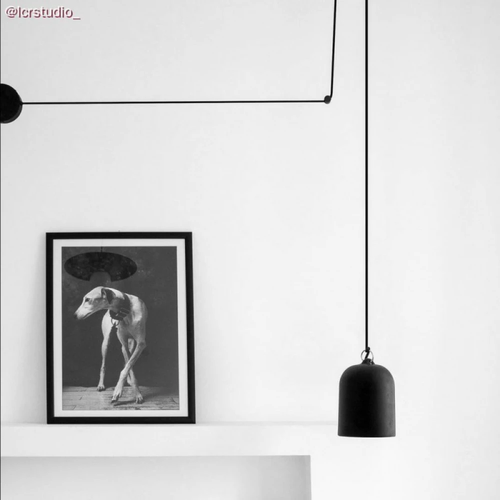 Bell XS Καμπάνα Κεραμική για κρεμαστό φωτιστικό, Made in Italy - Μαυροπίνακας - Λευκό - Creative Cables