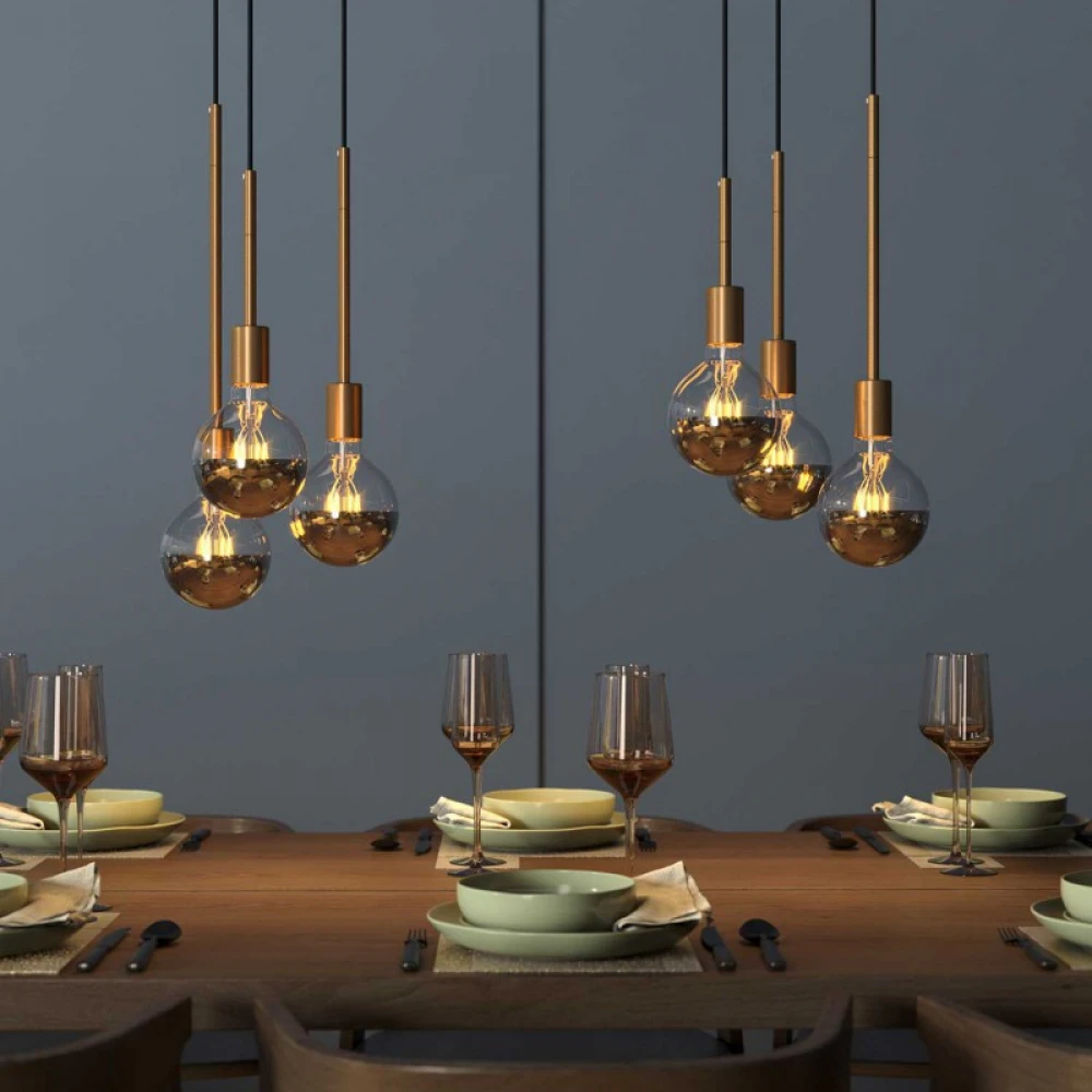 Σωληνάκι προέκτασης μεταλλικό για φωτιστικά Μπρονζέ 25cm Creative Cables