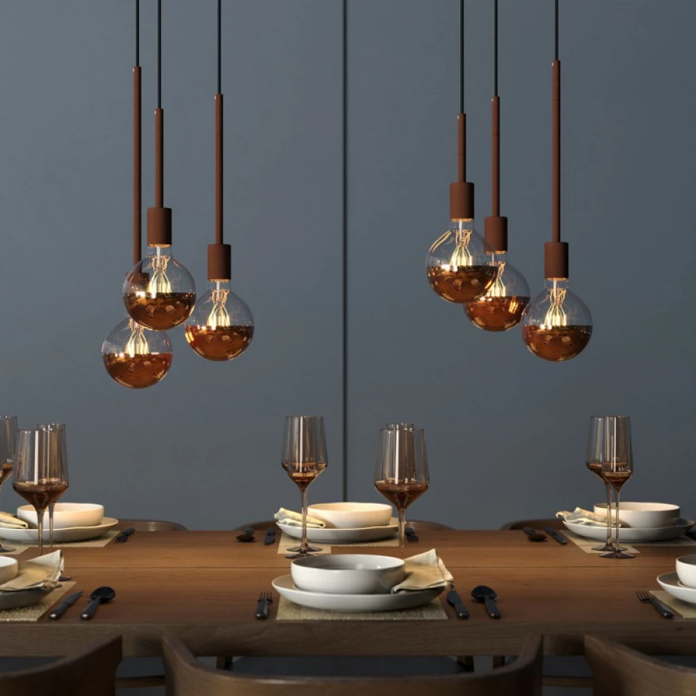 Σωληνάκι προέκτασης μεταλλικό για φωτιστικά Βαμμένη σκουριά 25cm Creative Cables