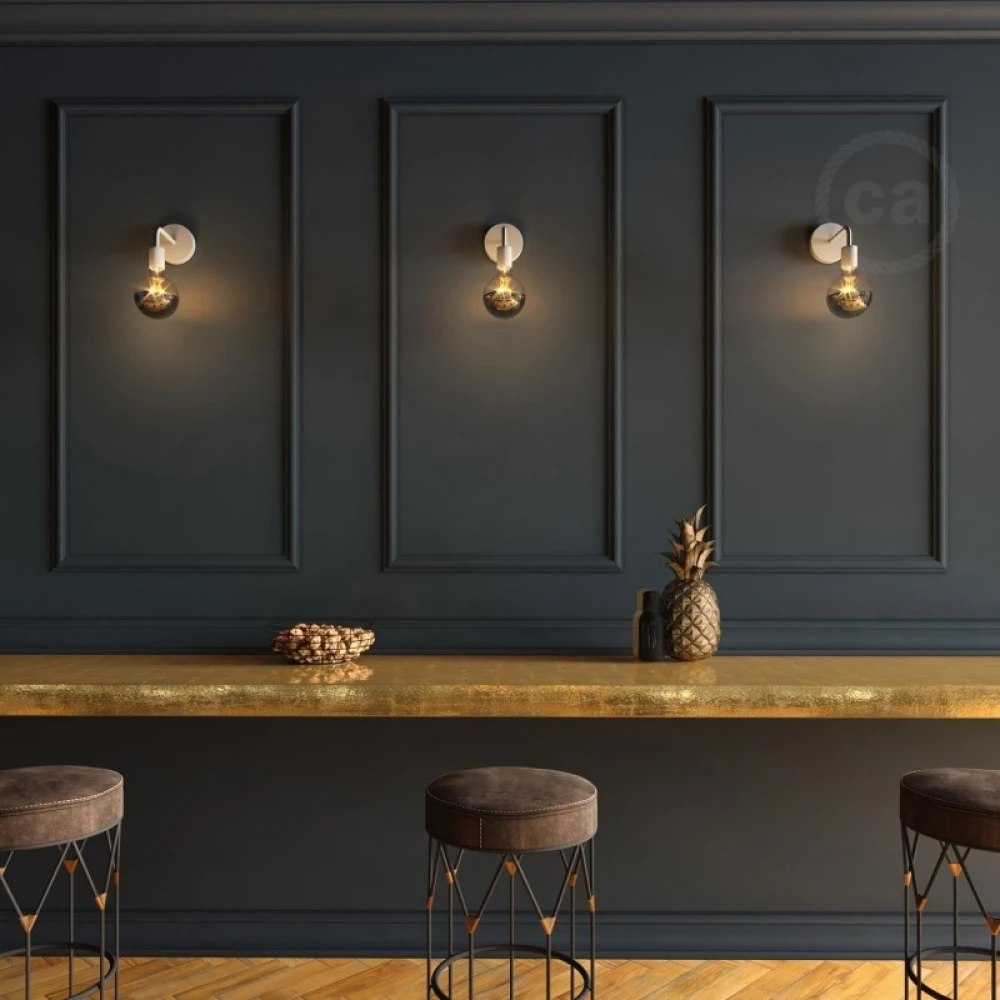 Σωληνάκι Προέκτασης Με Καμπύλη 14 cm Μεταλλικό Λευκό - Creative Cables