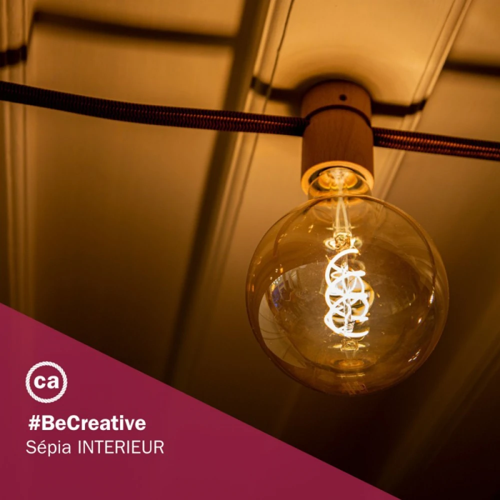 Ξύλινο Εξάρτημα Ντουι E27 Στρόγγυλο DIY για Καλώδιο Γιρλάντας - Σειρά Filé - Creative Cables