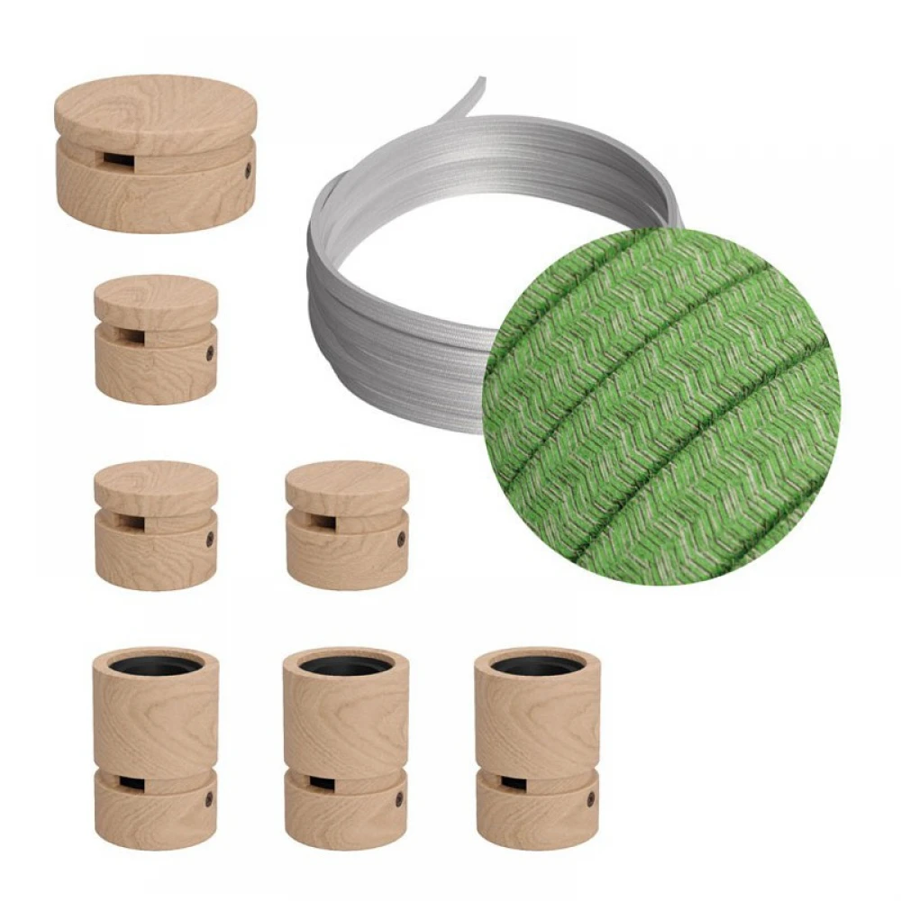 Σύστημα Filé Γιρλάντα Γραμμικό DIY Kit- 5m Καλώδιο Γιρλάντας και 7 Ξύλινα Αξεσουάρ - Creative Cables