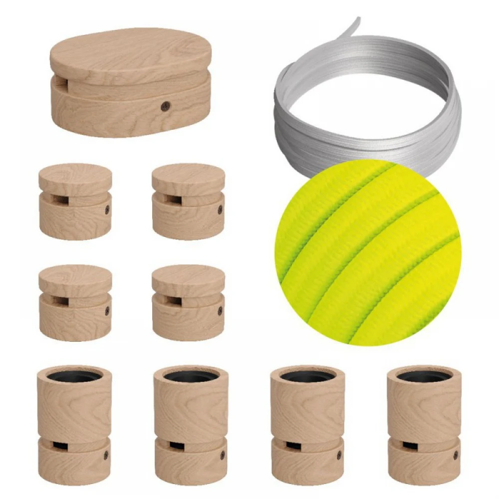 Σύστημα Filé Γιρλάντα Συμμετρικό DIY Kit - 5m Καλώδιο Γιρλάντας και 9 Ξύλινα Αξεσουάρ Εσωτερικού Χώρου - Creative Cables