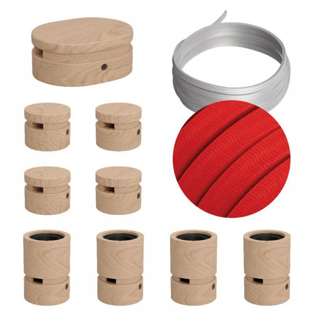 Σύστημα Filé Γιρλάντα Συμμετρικό DIY Kit - 5m Καλώδιο Γιρλάντας και 9 Ξύλινα Αξεσουάρ Εσωτερικού Χώρου - Creative Cables