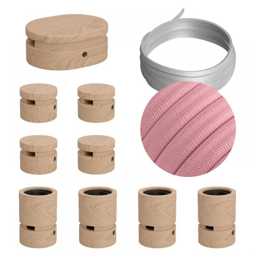 Σύστημα Filé Γιρλάντα Συμμετρικό DIY Kit - 5m Καλώδιο Γιρλάντας και 9 Ξύλινα Αξεσουάρ Εσωτερικού Χώρου - Creative Cables