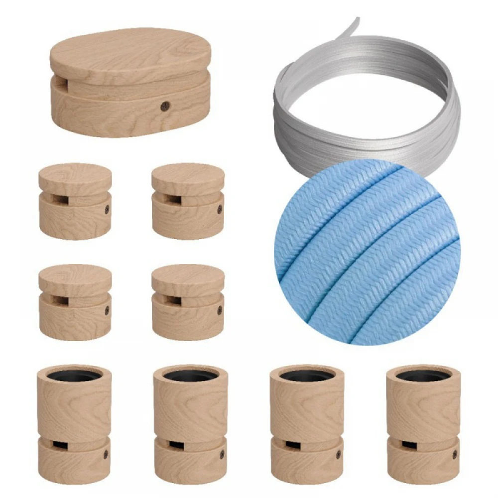 Σύστημα Filé Γιρλάντα Συμμετρικό DIY Kit - 5m Καλώδιο Γιρλάντας και 9 Ξύλινα Αξεσουάρ Εσωτερικού Χώρου - Creative Cables