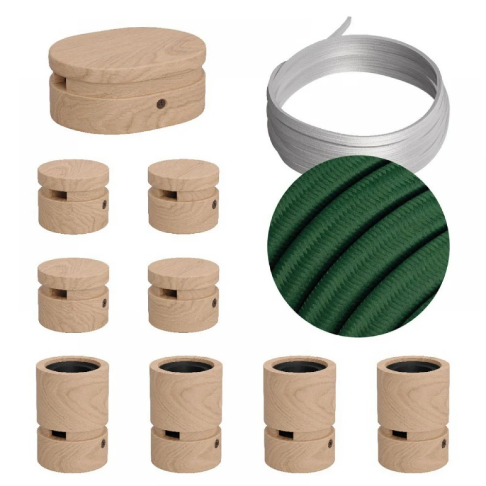 Σύστημα Filé Γιρλάντα Συμμετρικό DIY Kit - 5m Καλώδιο Γιρλάντας και 9 Ξύλινα Αξεσουάρ Εσωτερικού Χώρου - Creative Cables