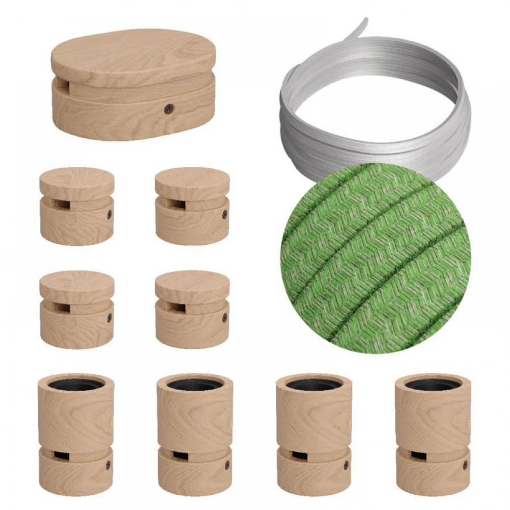 Σύστημα Filé Γιρλάντα Συμμετρικό DIY Kit - 5m Καλώδιο Γιρλάντας και 9 Ξύλινα Αξεσουάρ Εσωτερικού Χώρου - Creative Cables