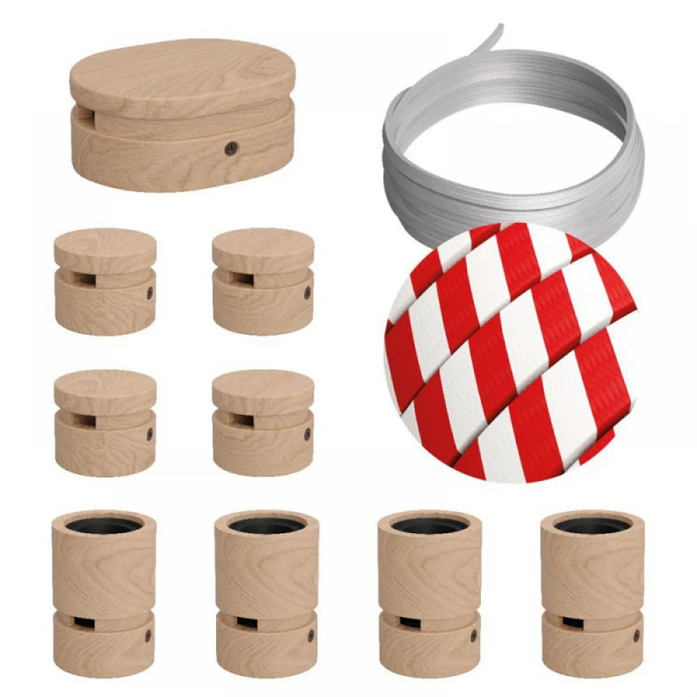 Σύστημα Filé Γιρλάντα Συμμετρικό DIY Kit - 5m Καλώδιο Γιρλάντας και 9 Ξύλινα Αξεσουάρ Εσωτερικού Χώρου - Creative Cables