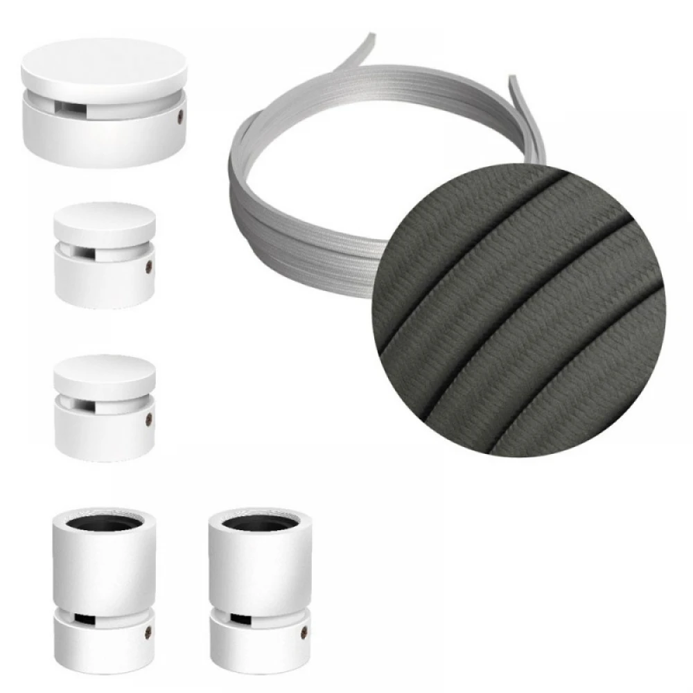 Σύστημα Filé Γιρλάντα Ζιγκ-Ζαγκ Wiggle DIY Kit - 3m Καλώδιο Γιρλάντας Και 5 Ξύλινα Αξεσουάρ Εσωτερικού χώρου Λευκά - Creative Cables