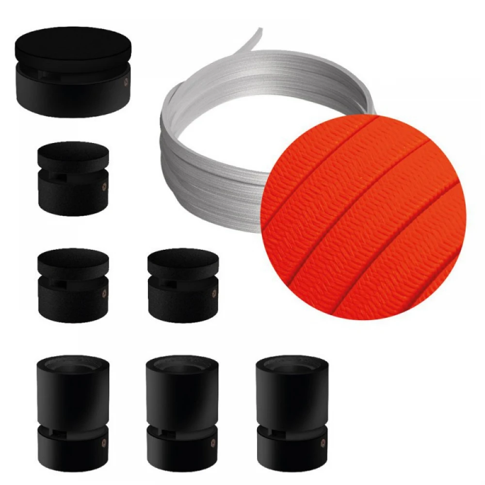 Σύστημα Filé Γιρλάντα Γραμμικό DIY Kit- 5m Καλώδιο Γιρλάντας και 7 Ξύλινα Αξεσουάρ Εσωτερικού Χώρου Μαύρα - Creative Cables