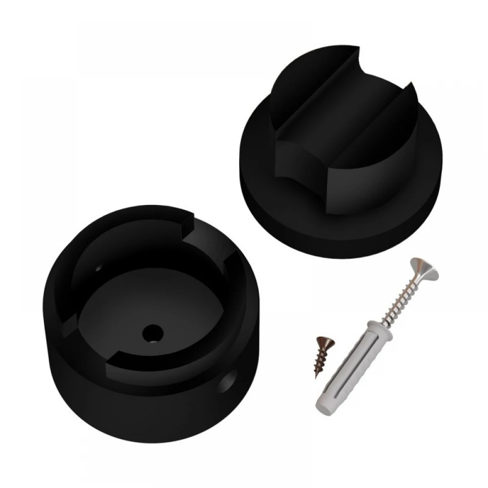 Ξύλινο Εξάρτημα Ενδιάμεσο Στρόγγυλο DIY για Καλώδιο Γιρλάντας Μαύρο - Σειρά Filé - Creative Cables