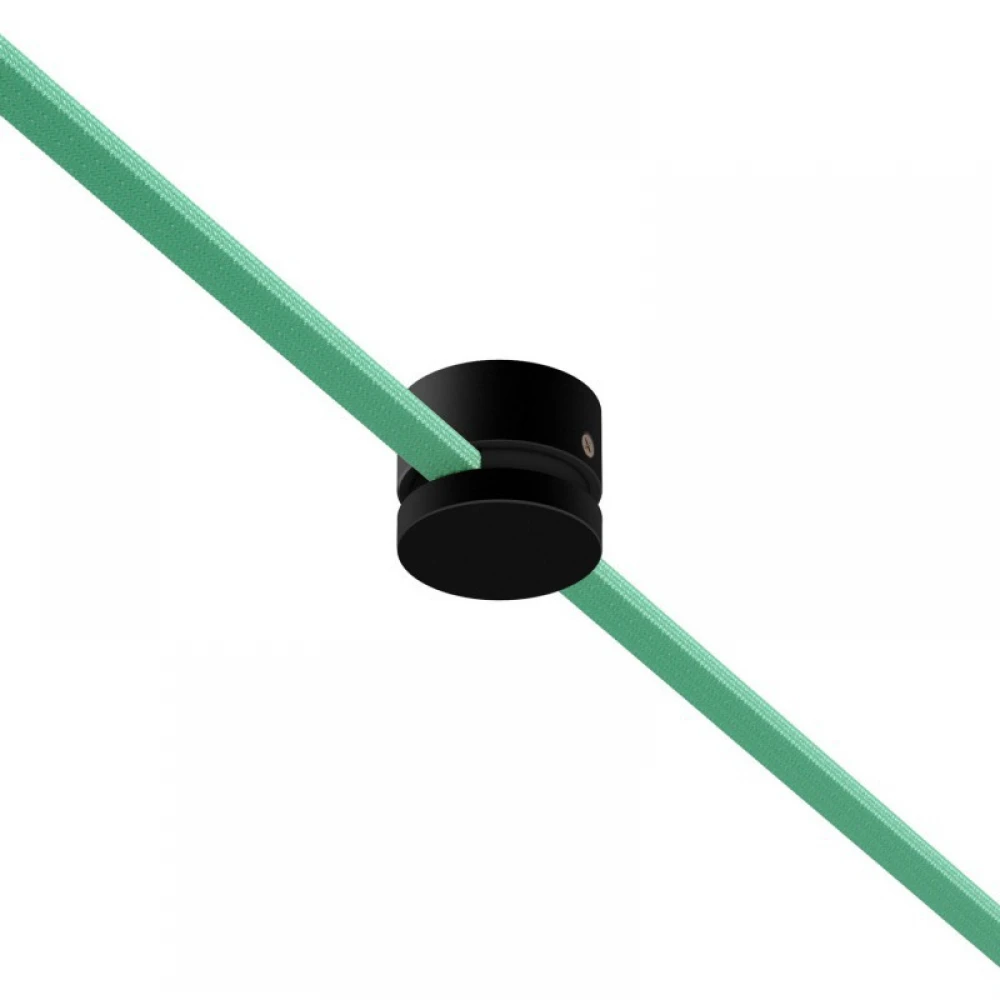 Ξύλινο Εξάρτημα Ενδιάμεσο Στρόγγυλο DIY για Καλώδιο Γιρλάντας Μαύρο - Σειρά Filé - Creative Cables