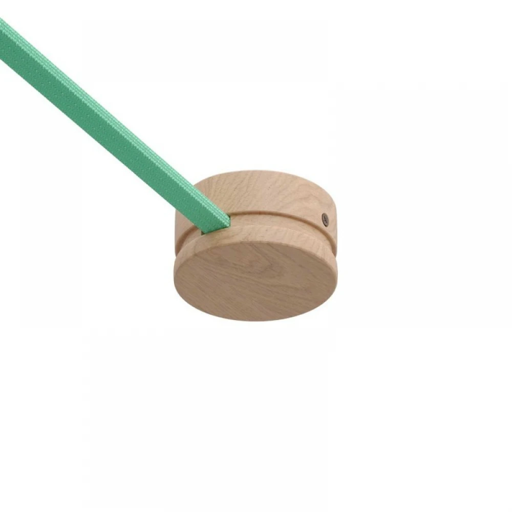 Ξύλινο Εξάρτημα Ροζέτα Στρογγυλή DIY για Καλώδιο Γιρλάντας Neutral - Σειρά Filé - Creative Cables
