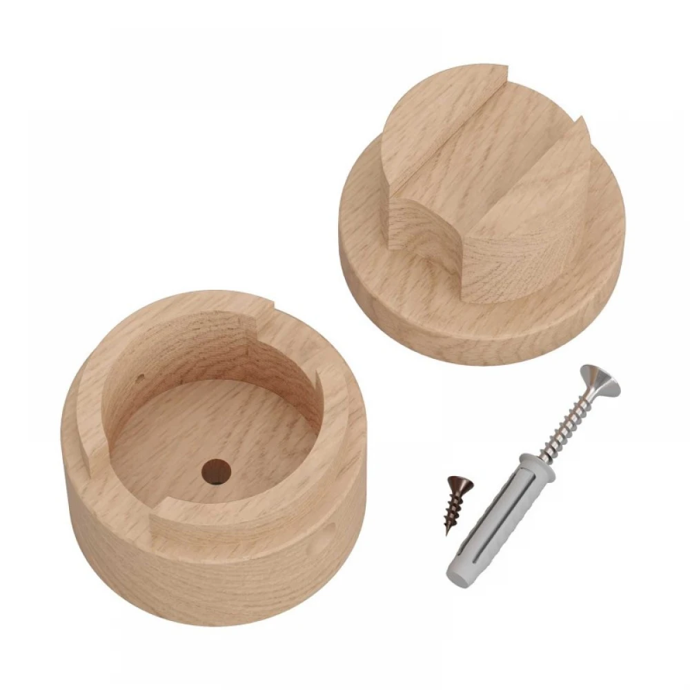 Ξύλινο Εξάρτημα Τερματικό Στρόγγυλο DIY για Καλώδιο Γιρλάντας - Σειρά Filé - Creative Cables