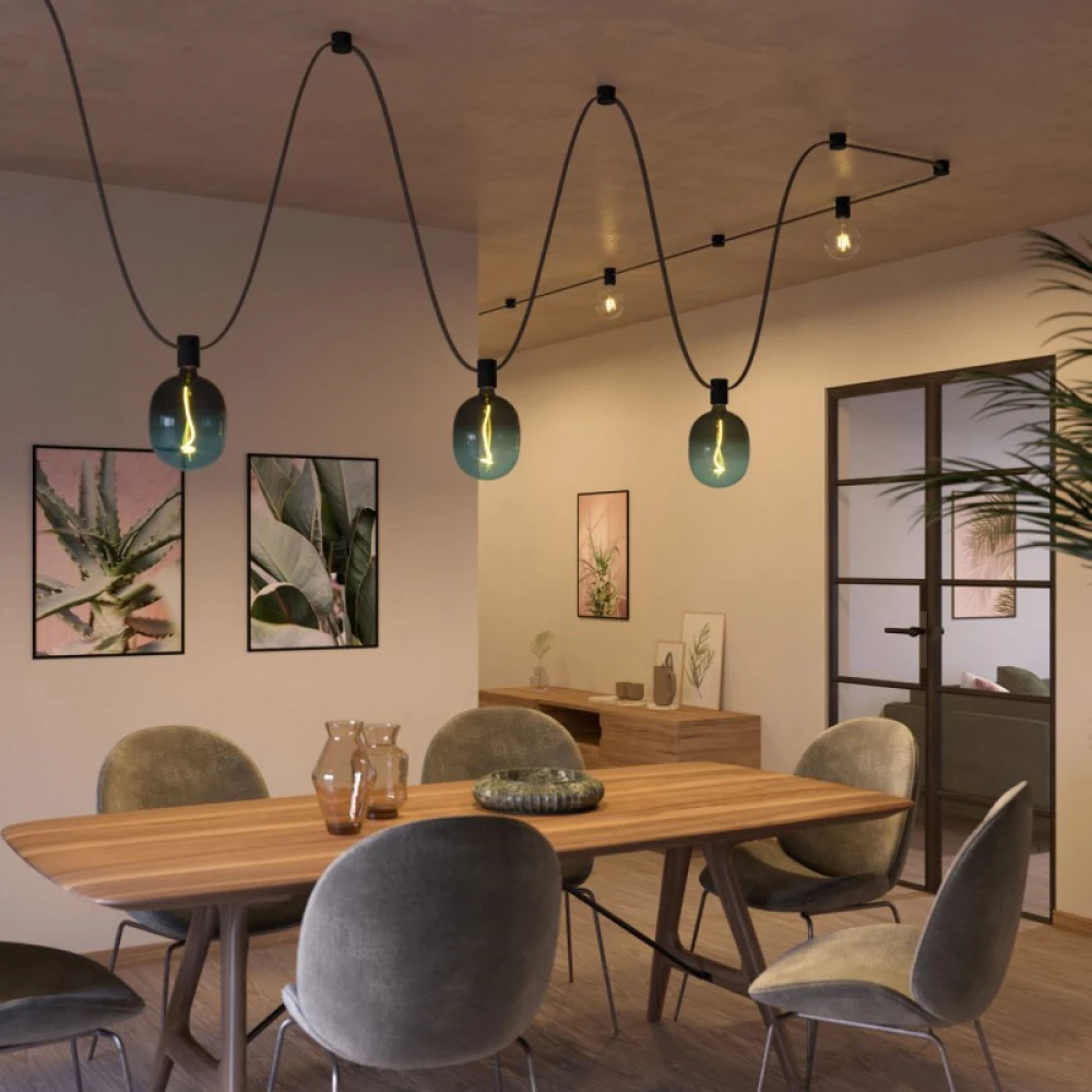 Ξύλινο Εξάρτημα Τερματικό Στρόγγυλο DIY για Καλώδιο Γιρλάντας Μαύρο - Σειρά Filé - Creative Cables