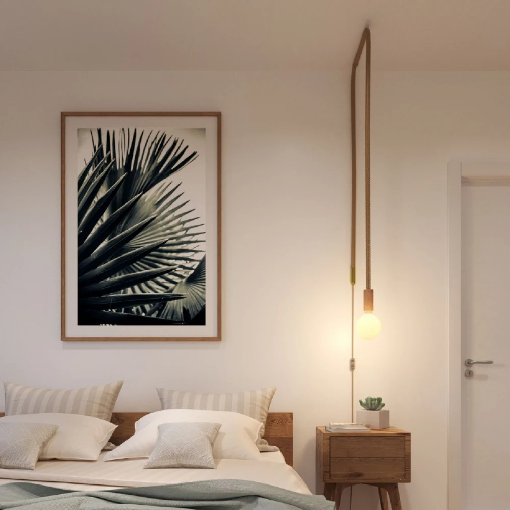 Καλωδίωση SnakeBis με ξύλινο ντουί, διακόπτη, μεταλλικό τερματικό και καλώδιο τριχιά 2XL - Creative Cables