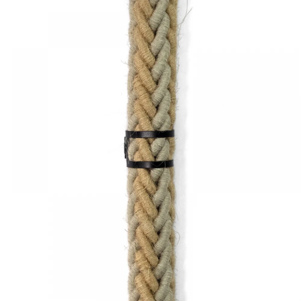 Καλωδίωση SnakeBis με ξύλινο ντουί, διακότπη, μεταλλικό τερματικό και καλώδιο τριχιά 2XL γιούτα - Λινό Γκρι - Creative Cables