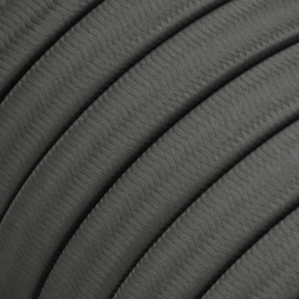 Πλακέ Υφασμάτινο Καλώδιο για Γιρλάντα Creative Cables - Γκρι CM03