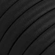 Πλακέ Υφασμάτινο Καλώδιο για Γιρλάντα Creative Cables - Μαύρο CM04