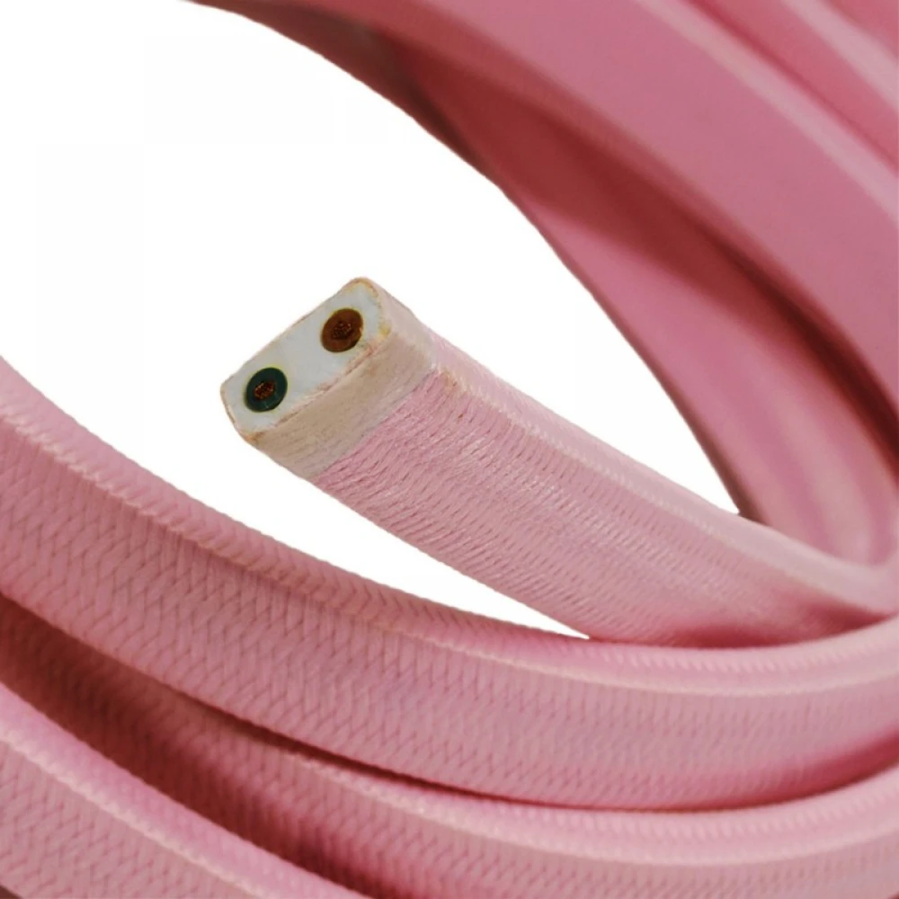 Πλακέ Υφασμάτινο Καλώδιο για Γιρλάντα Creative Cables - Ροζ CM16