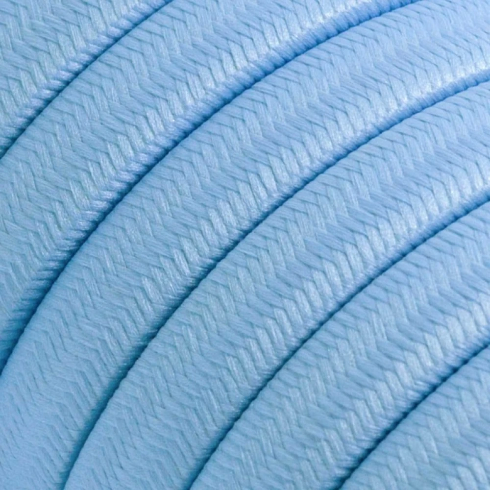 Πλακέ Υφασμάτινο Καλώδιο για Γιρλάντα Creative Cables - Γαλάζιο CM17