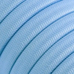 Πλακέ Υφασμάτινο Καλώδιο για Γιρλάντα Creative Cables - Γαλάζιο CM17