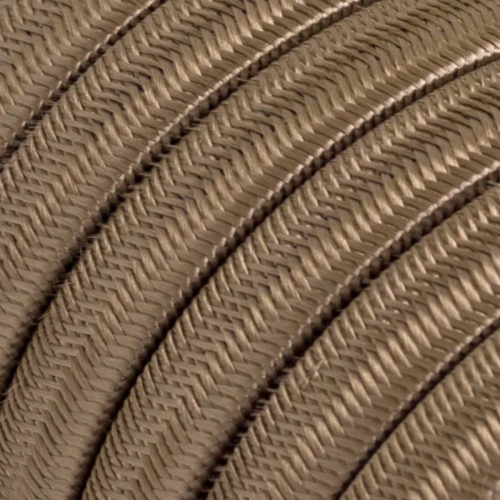 Πλακέ Υφασμάτινο Καλώδιο για Γιρλάντα Creative Cables - Σαμπανιζέ CM27