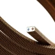 Πλακέ Υφασμάτινο Καλώδιο για Γιρλάντα Creative Cables - Χάλκινο-Μαύρο CZ22