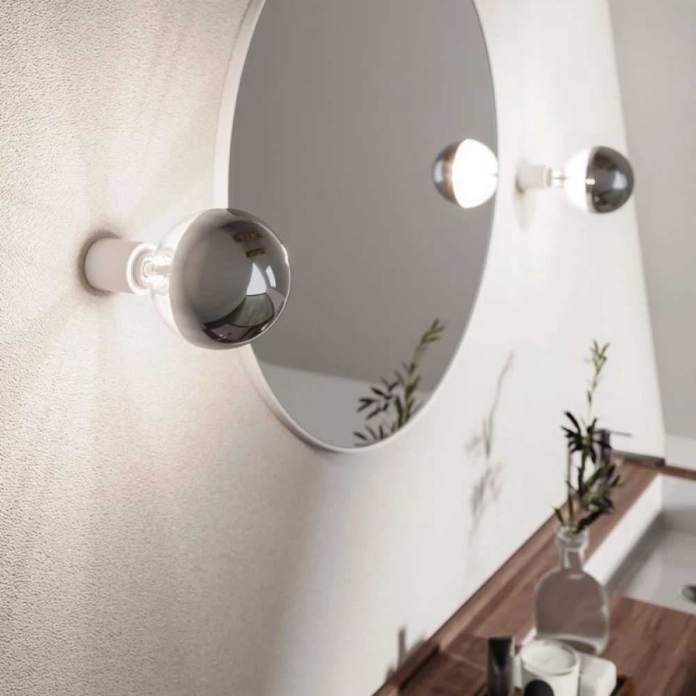 Φωτιστικό Τοίχου ή Οροφής με λάμπα καθρέπτου - IP44 Στεγανό - Λευκό - Creative Cables