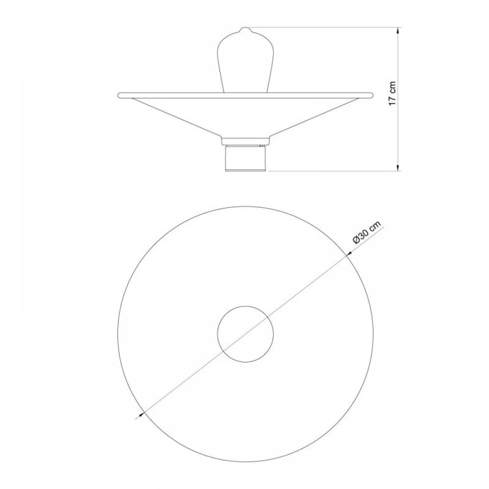 Φωτιστικό Οροφής με Μεταλλικό Πιάτο Swing- IP44 Στεγανό - Μαύρο- Creative Cables