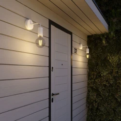 Φωτιστικό Τοίχου Fermaluce EIVA ELEGANT με Καμπύλη, Στεγανό IP65 Λευκό - Creative Cables