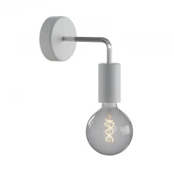 Φωτιστικό Τοίχου Fermaluce EIVA ELEGANT με Καμπύλη, Στεγανό IP65 Γυαλιστερό Γκρι - Creative Cables