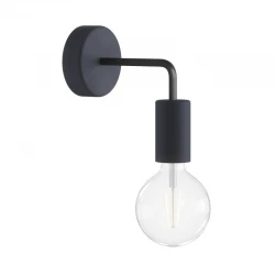 Φωτιστικό Τοίχου Fermaluce EIVA ELEGANT με Καμπύλη, Στεγανό IP65 Μαύρο Γραφίτης - Creative Cables