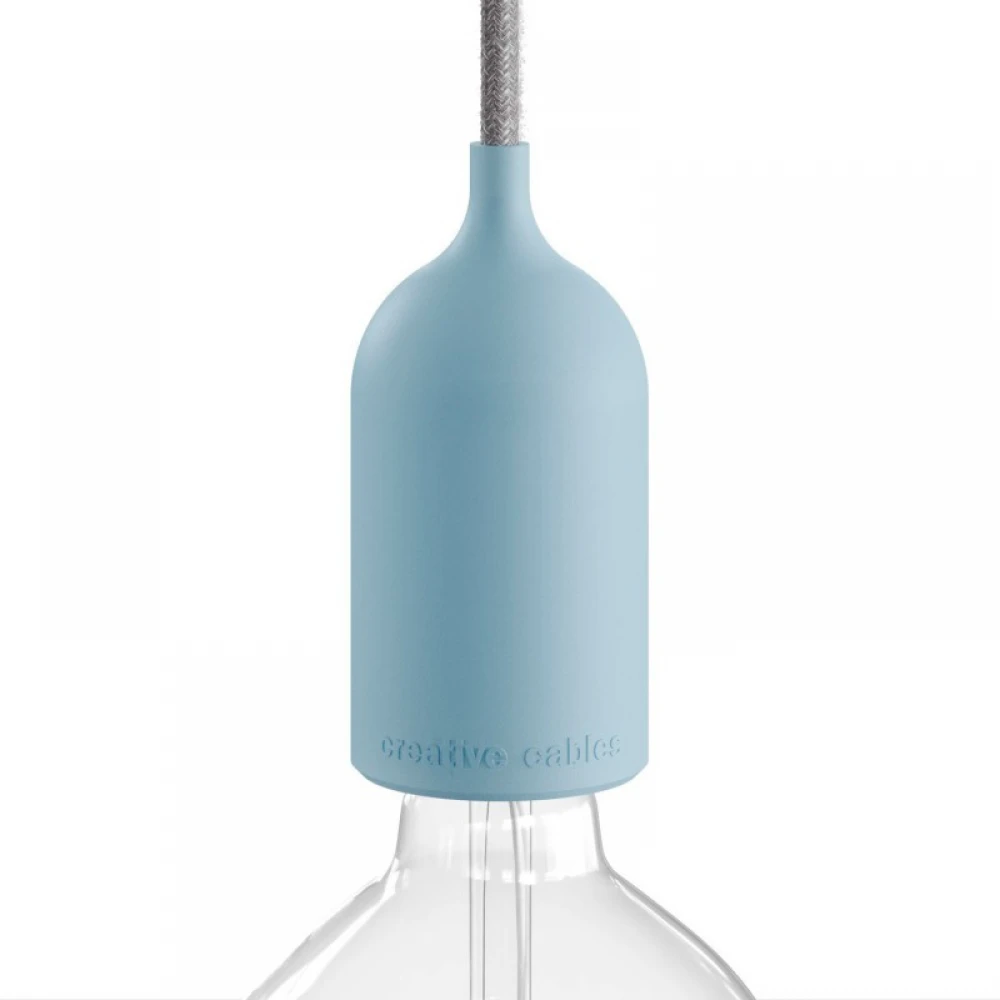 Στεγανό Γαλάζιο Ντουί EIVA PASTEL, E27 Με Κάλυμμα Σιλικόνης για Εξωτερικό Χώρο - Το Πρώτο IP65 Ντουί Παγκοσμίως - Creative Cables