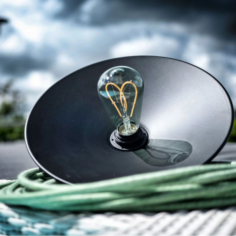 Στεγανό Γραφίτη Ντουί EIVA ELEGANT για Καπέλο Φωτιστικού, E27 με Κάλυμμα Σιλικόνης για Εξωτερικό Χώρο - Το Πρώτο IP65 Ντουί Παγκοσμίως - Creative Cables