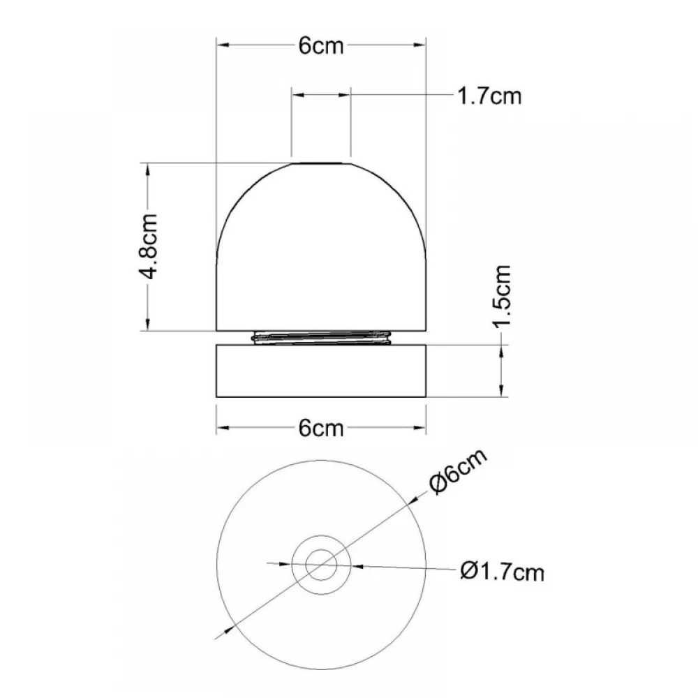 Ντουί Ξύλινο E27 πομπέ με ροδέλες με εσωτερικό στήριγμα καλωδίου - Creative Cables