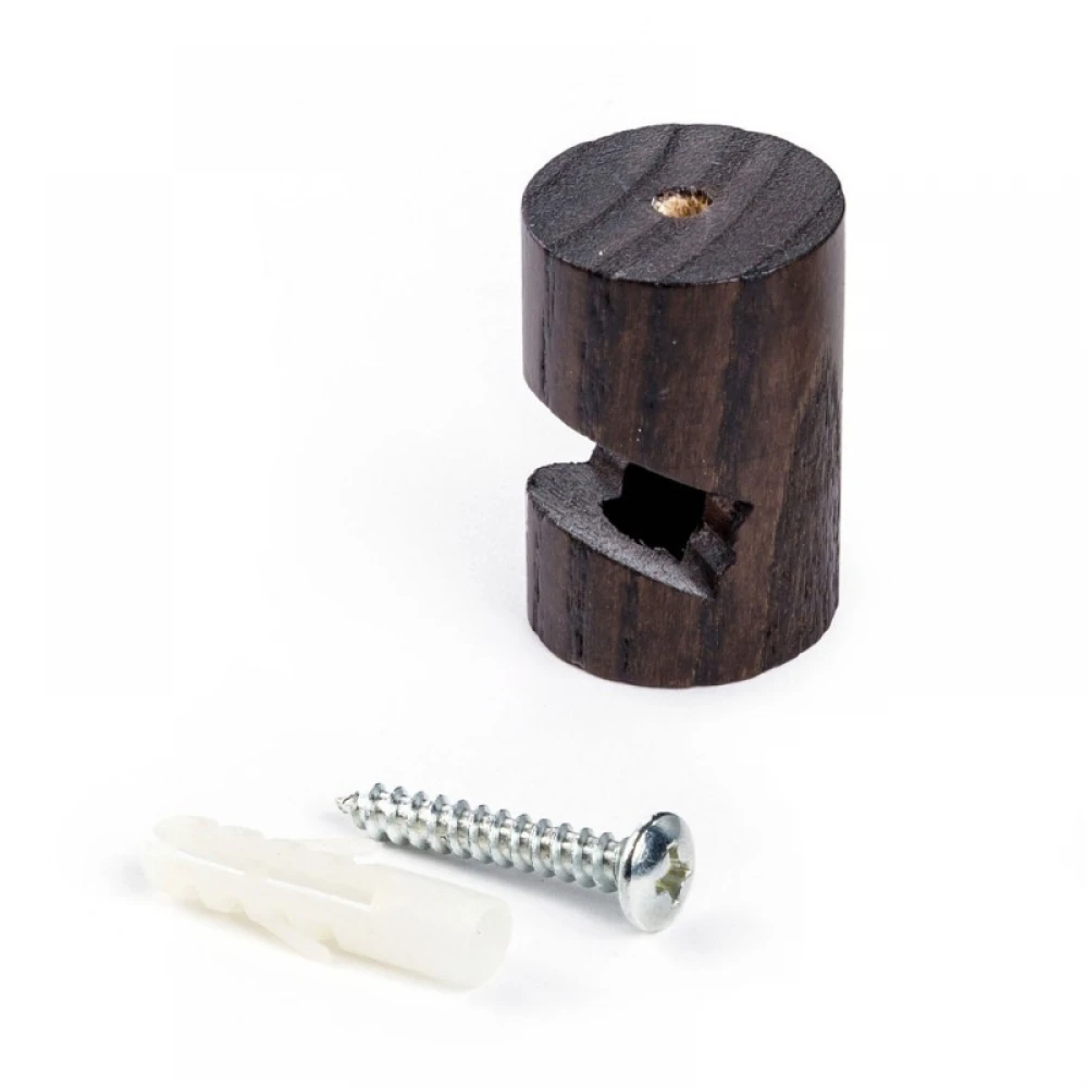 Στήριγμα Καλωδίου Ξύλινο "V" Για Οροφή ή Τοίχο Για Όλα Τα Υφασμάτινα Καλώδια, Wenge Εφέ - Creative Cables