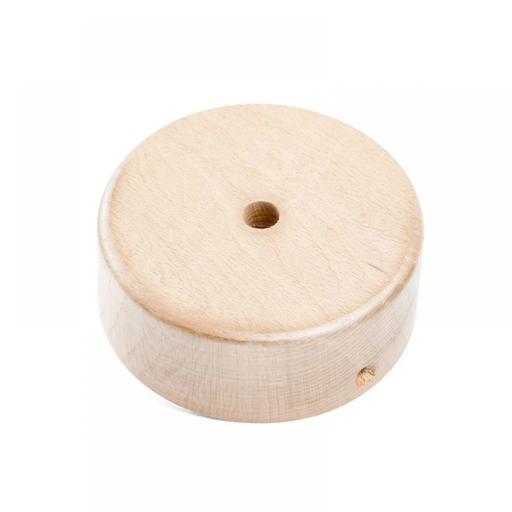 Ροζέτα Φωτιστικού Ξύλινη Mini με μία Τρύπα για Υφασμάτινο Καλώδιο, Χρώμα Neutral - Creative Cables KRL88FC01