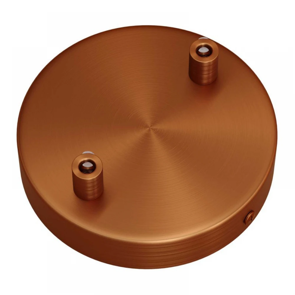 Ροζέτα Φωτιστικού Μεταλλική πλακέ με 2 τρύπες και στηρίγματα καλωδίου Χάλκινο Αντικέ - Creatice Cables