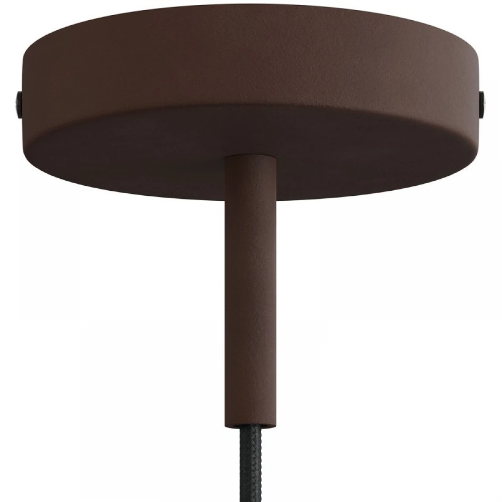 Ροζέτα Φωτιστικού Μεταλλική πλακέ με στήριγμα καλωδίου 7cm - Βαμμένη σκουριά - Creative Cables