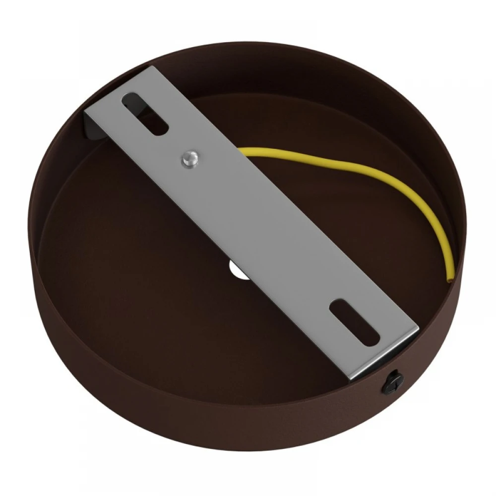 Ροζέτα Φωτιστικού Μεταλλική πλακέ με στήριγμα καλωδίου 7cm - Βαμμένη σκουριά - Creative Cables