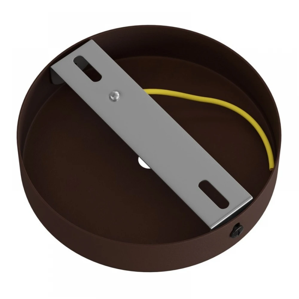 Ροζέτα Φωτιστικού Μεταλλική πλακέ με στήριγμα καλωδίου 15cm - Βαμμένη σκουριά - Creative Cables