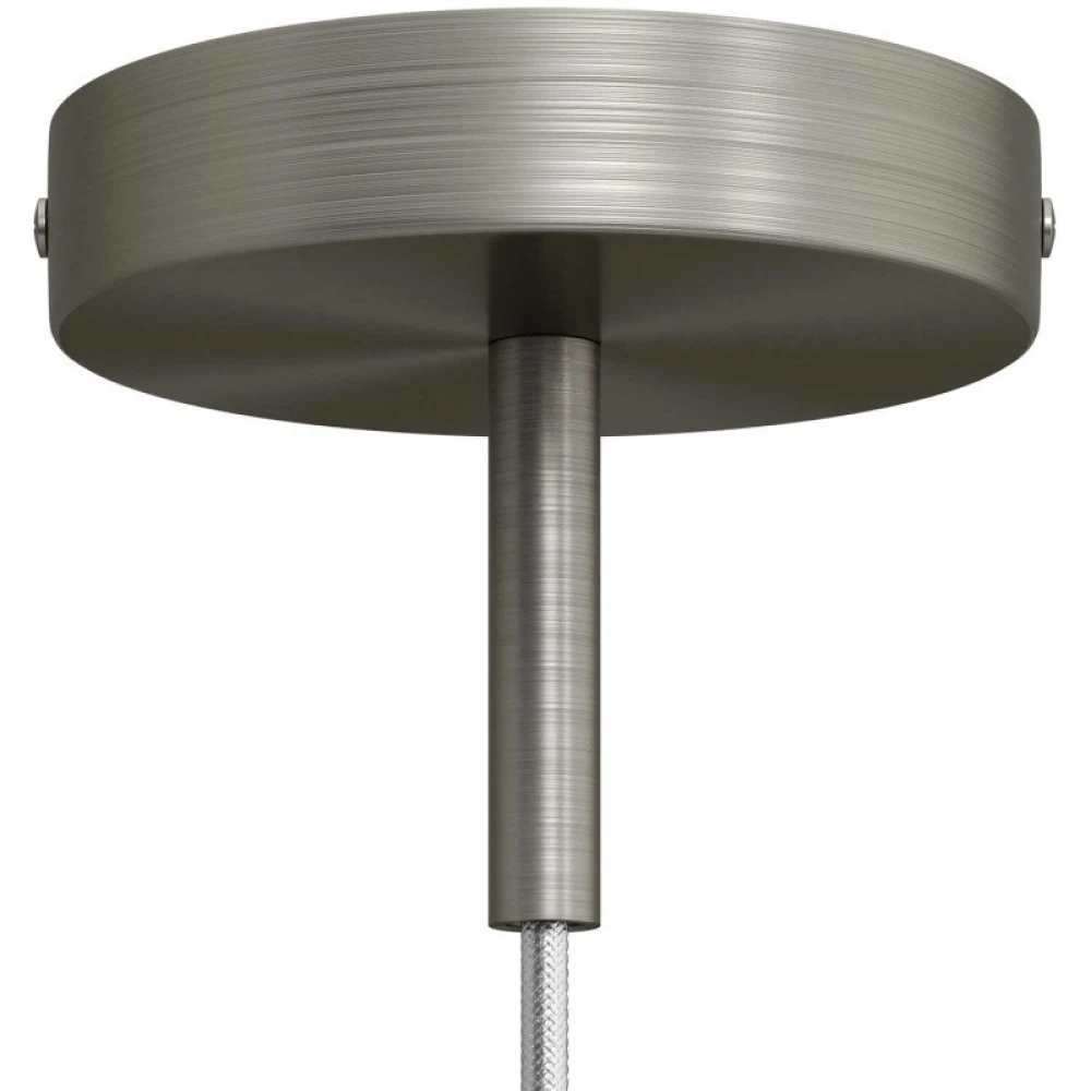 Ροζέτα Φωτιστικού Μεταλλική πλακέ με στήριγμα καλωδίου 7cm - Νίκελ ΜΑΤ - Creative Cables