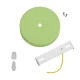 Ροζέτα Φωτιστικού Μεταλλική πλακέ με στήριγμα καλωδίου - Απαλό Πράσινο - Creative Cables